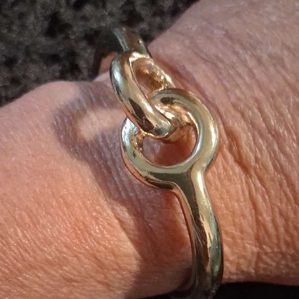 Gold-Tone Ring with Hook Design